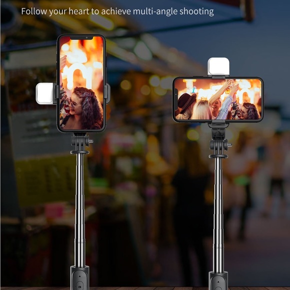 5 in 1 and 2 Mode for Camera and Smart Phone Selfie Stick. With Led Light - Picture 3 of 16